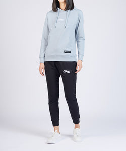 เสื้อฮู้ดคอกลมโลโก้ Signature ONE (สีสตีลบลู)