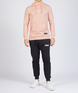 ONE Signature Logo Pullover Hoodie (Peach Pink)