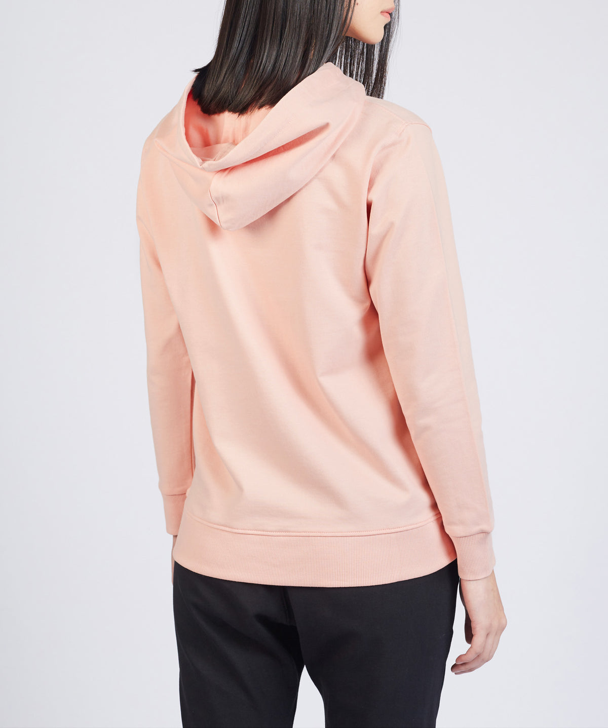 เสื้อฮู้ดคอกลมโลโก้ Signature ONE (สีชมพูพีช)