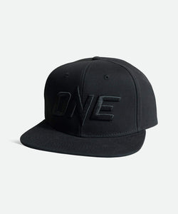 ONE Black Logo Snapback Cap - Black