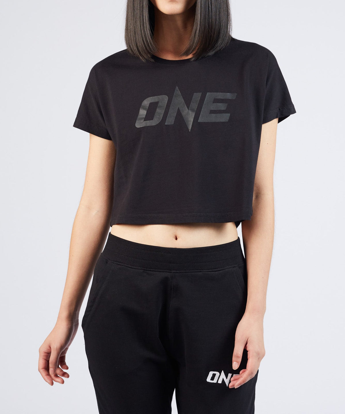 ONE Black Logo Crop Tee - ONE.SHOP | The Official Online Shop of ONE Championship