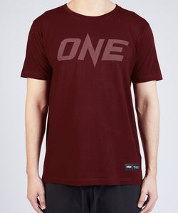 ONE Maroon Monotone Logo Tee - ONE.SHOP | The Official Online Shop of ONE Championship