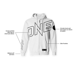 ONE Walkout Zip Hoodie (White) - ONE.SHOP | The Official Online Shop of ONE Championship