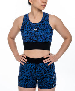 Elite Sports Crop (Blue/Black)