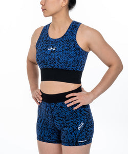 Elite Sports Crop (Blue/Black)