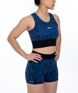 Elite Sports Crop (Blue/Black)