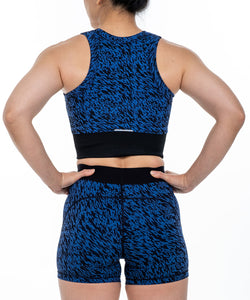 Elite Sports Crop (Blue/Black)