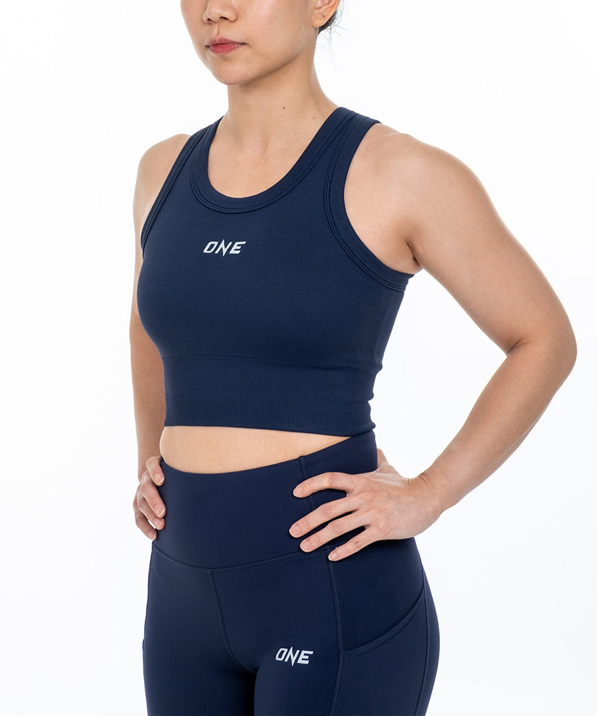 Elite Sports Crop (Navy)