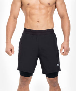 ELITE 2 In 1 Training Shorts (Black)