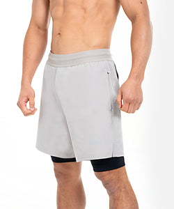 ELITE 2 In 1 Training Shorts (Grey)