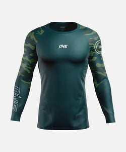 Elite Pro Rash Guard - Forest Camo